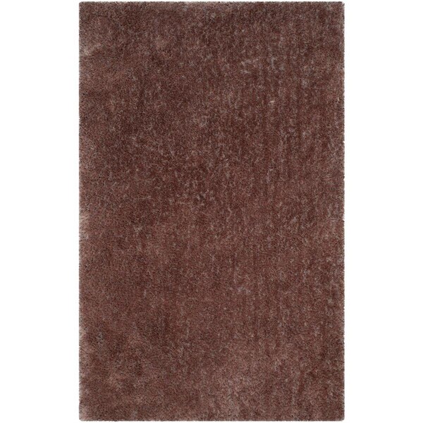 Flowers First 8 x 10 ft. Luxe Shag Hand Tufted Rug, Brown - Large Rectangle FL2149534 - main
